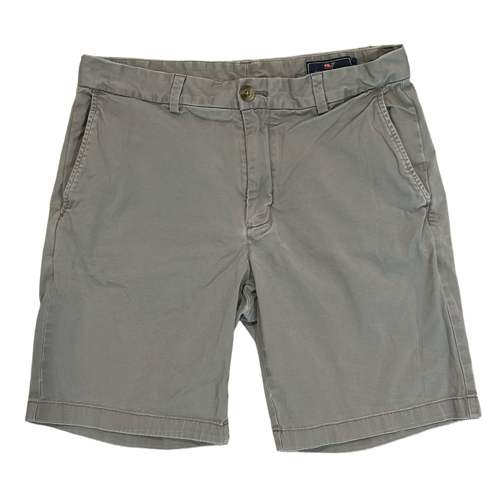 Vineyard Vines 9 Inch Stretch Breaker Shorts in Light Gray Size 32
